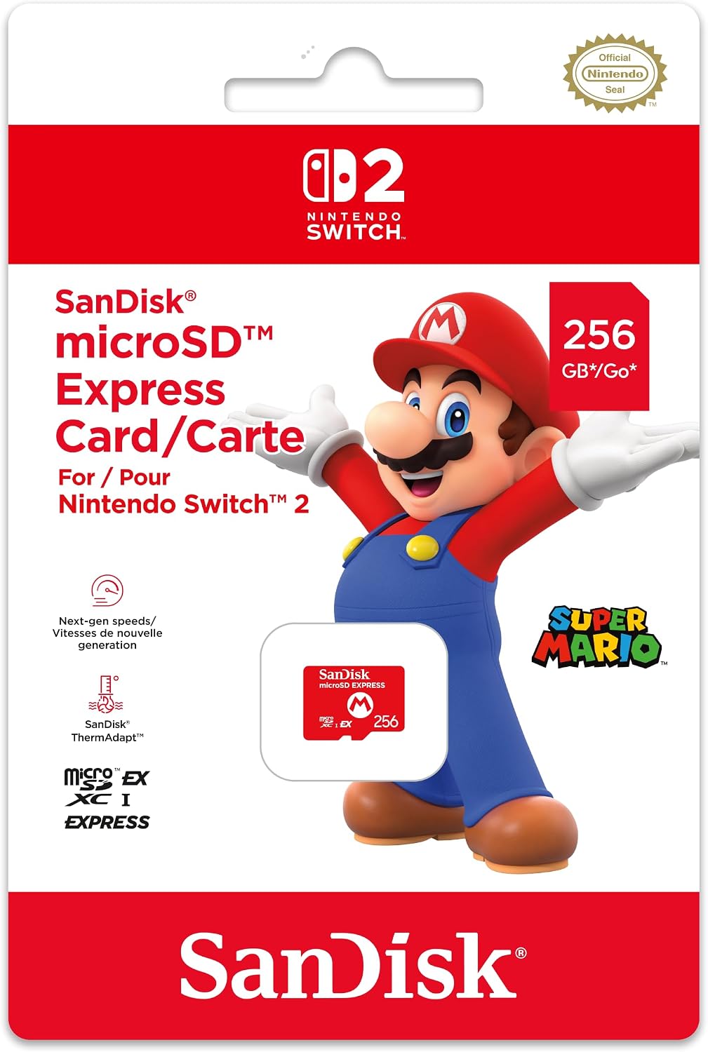 Sandisk Micro SD Express Card for Nintendo Switch 2